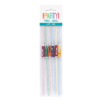 Multicolor umbrella straws pack tropical drink decor from Parte Haus party supply store in Bethesda Maryland