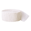 White crepe paper streamer roll classic decor from Parte Haus party supply store in Bethesda Maryland