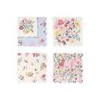 Pastel floral napkins with scalloped edges spring garden theme from Parte Haus party supply store in Bethesda MD