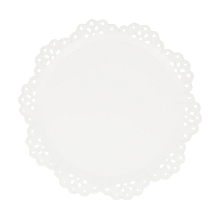 White Broderie Anglaise Lace Appetizer Plates