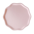 Pink scalloped plate elegant round shape for birthday from Parte Haus party supply store in Bethesda Maryland