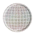 iridescent disco ball plate with a glittery pattern disco theme from Parte Haus party supply store in Bethesda MD