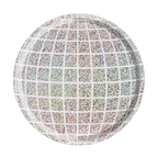 iridescent disco ball plate with a glittery pattern disco theme from Parte Haus party supply store in Bethesda MD