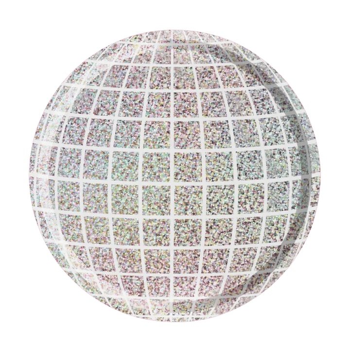 Silver Disco Birthday Large Dinner Plates