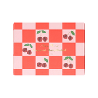 Red pink cherry garland with checkered box summer picnic theme from Parte Haus party supply store in Bethesda MD