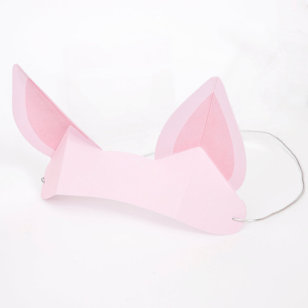 Pink paper cat ear headband kids birthday costume from Parte Haus party supply store in Bethesda Maryland