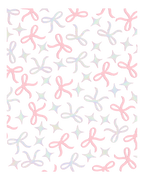 Pastel pink and white bow and star pattern gift wrap birthday theme from Parte Haus party supply store in Bethesda MD