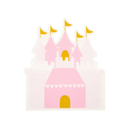 Pink castle shaped plate princess theme from Parte Haus party supply store in Bethesda MD