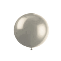 silver balloon round shape for celebration from Parte Haus party supply store in Bethesda Maryland