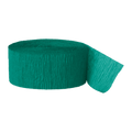 Teal crepe paper streamer roll for birthday decor from Parte Haus party supply store in Bethesda, Maryland.
