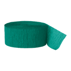 Teal crepe paper streamer roll for birthday decor from Parte Haus party supply store in Bethesda, Maryland.