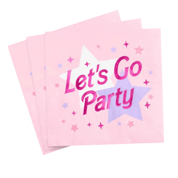 Pink Barbie Bachelorette Party Cocktail Napkins