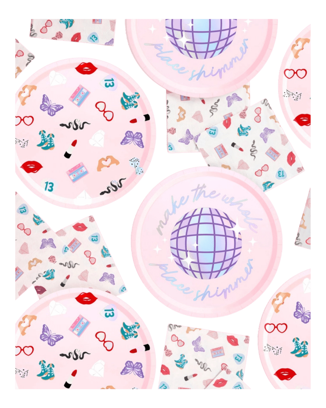 Pink Taylor Swift Era Large Dinner Plates