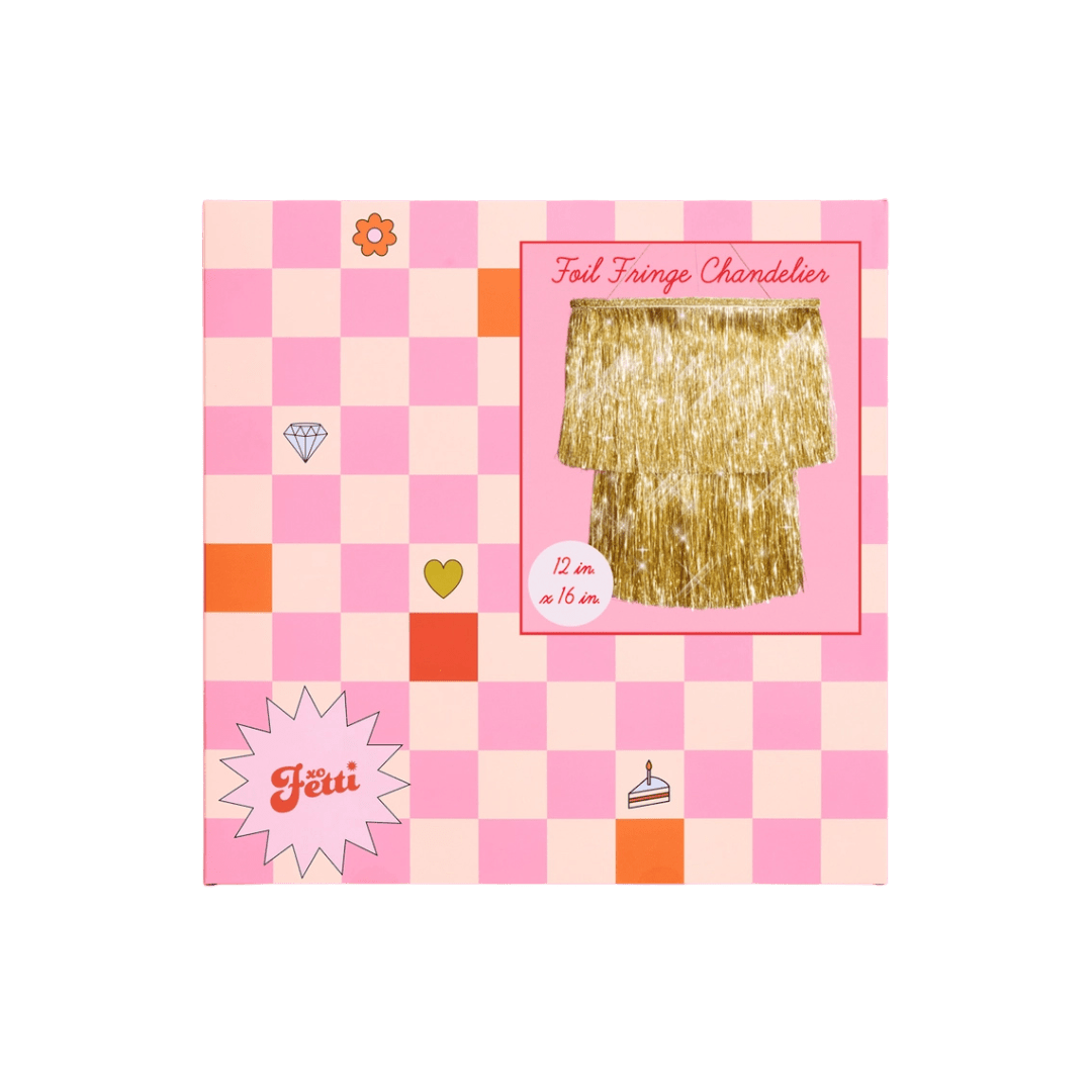 Golden Fringe Chandelier