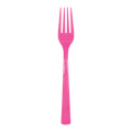 Pink plastic fork with glossy finish for birthday or celebration from Parte Haus party supply store in Bethesda Maryland