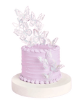 Lavender butterfly cake with 3D toppers birthday from Parte Haus party supply store in Bethesda Maryland