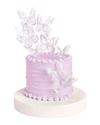 Lavender butterfly cake with 3D toppers birthday from Parte Haus party supply store in Bethesda Maryland
