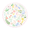 Pastel unicorn paper plate with floral and butterfly design magical theme from Parte Haus party supply store in Bethesda Maryland