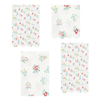 Pastel floral paper napkins with scalloped edges garden party from Parte Haus party supply store in Bethesda MD