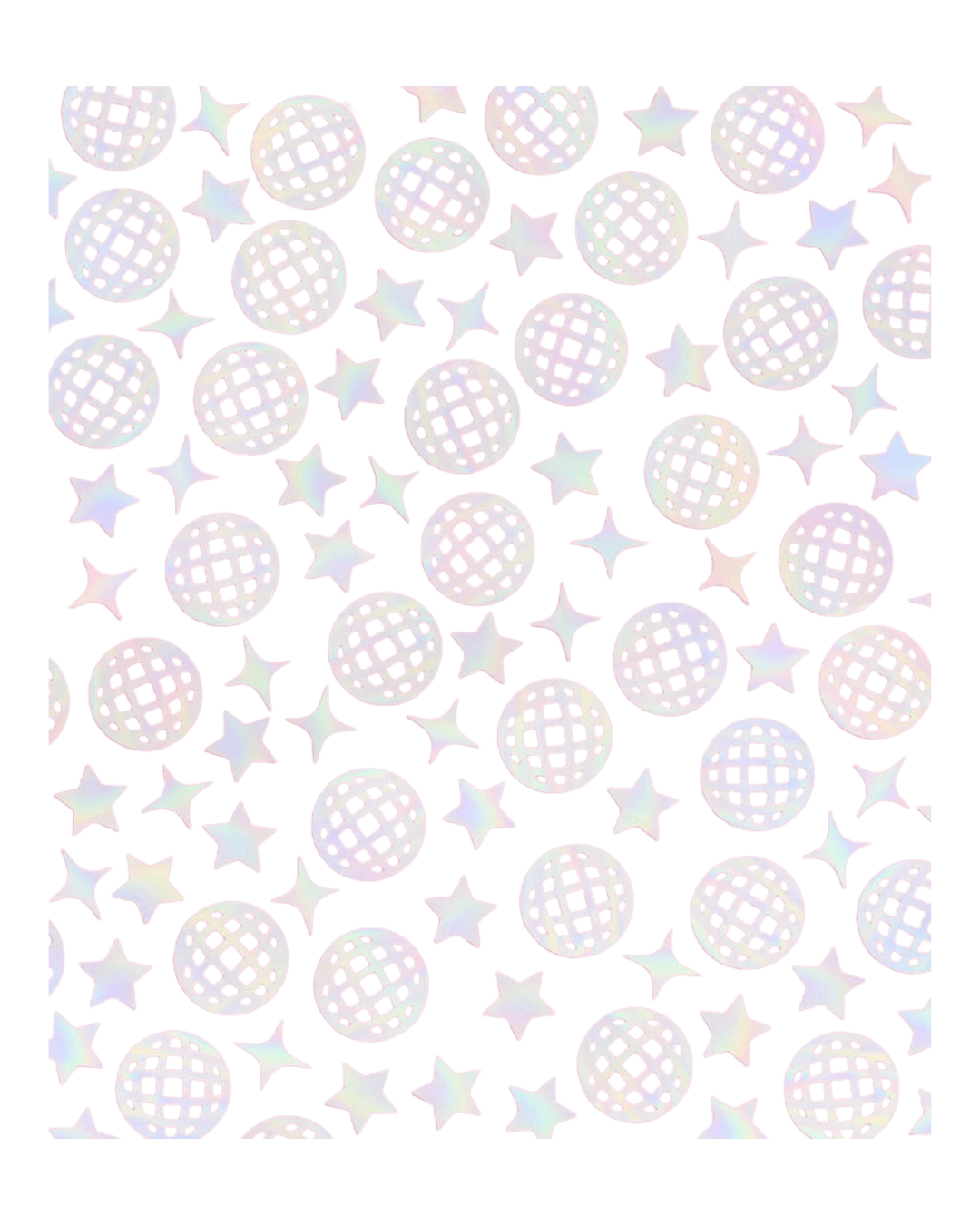 Iridescent disco ball and star confetti custom theme from Parte Haus party supply store in Bethesda MD
