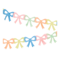 Pastel bow garland banner pastel ribbon decoration birthday theme from Parte Haus party supply store in Bethesda Maryland