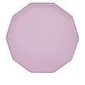 Light purple octagon plate simple design great for birthday from Parte Haus party supply store in Bethesda Maryland