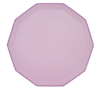 Light purple octagon plate simple design great for birthday from Parte Haus party supply store in Bethesda Maryland
