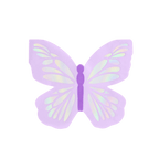 Lavender butterfly shaped napkin with iridescent detailing birthday theme from Parte Haus party supply store in Bethesda Maryland