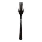 Black plastic fork sleek utensil for modern celebrations from Parte Haus party supply store in Bethesda MD