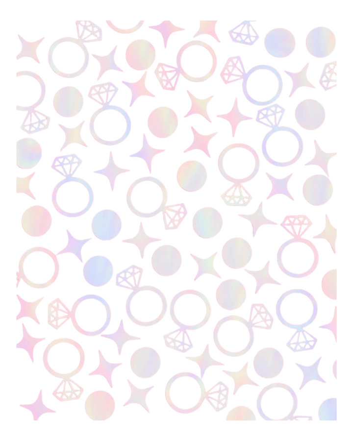 Iridescent Foil Ring Confetti Party Popper