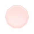 Light pink octagon plate with simple design birthday theme from Parte Haus party supply store in Bethesda MD