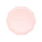 Light pink octagon plate with simple design birthday theme from Parte Haus party supply store in Bethesda MD