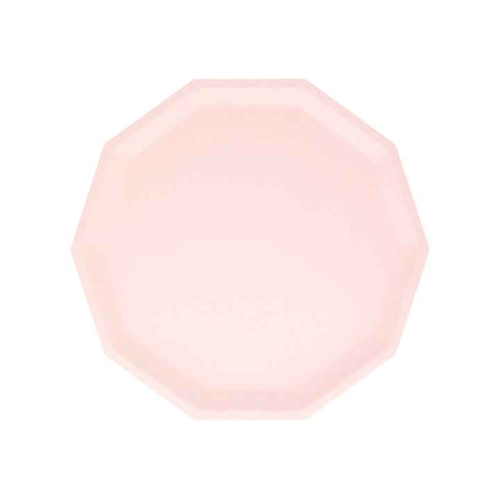 Pink Decagon Compostable Appetizer Plates
