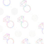 Iridescent diamond ring banner for bridal shower hanging decor from Parte Haus party supply store in Bethesda Maryland