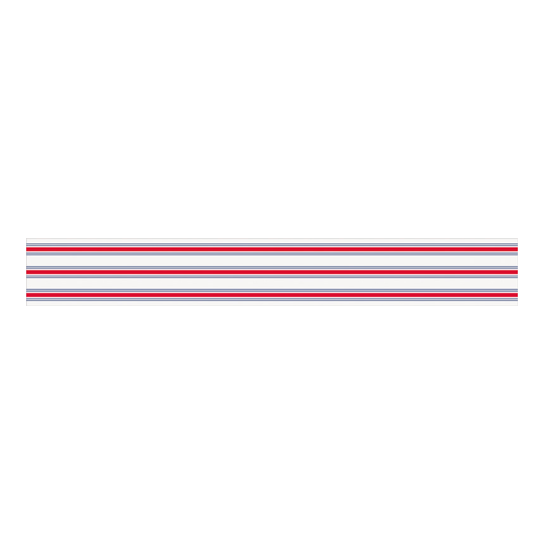 red white blue striped banner horizontal Fourth of July decor from Parte Haus party supply store in Bethesda MD