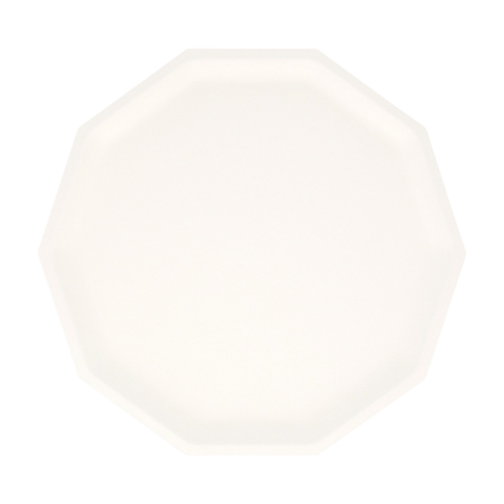 Cream Decagon Compostable Plates - 2 Sizes