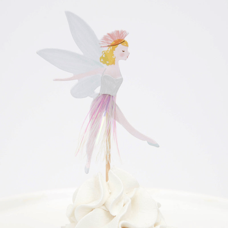 Pastel fairy cake topper with wings ballerina theme from Parte Haus party supply store in Bethesda Maryland