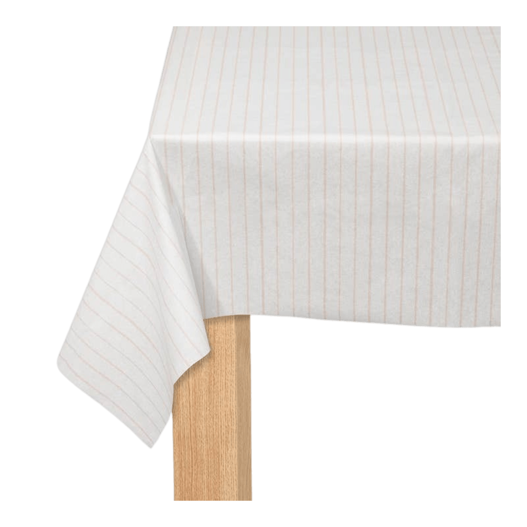 White striped tablecloth modern table decor from Parte Haus party supply store in Bethesda Maryland