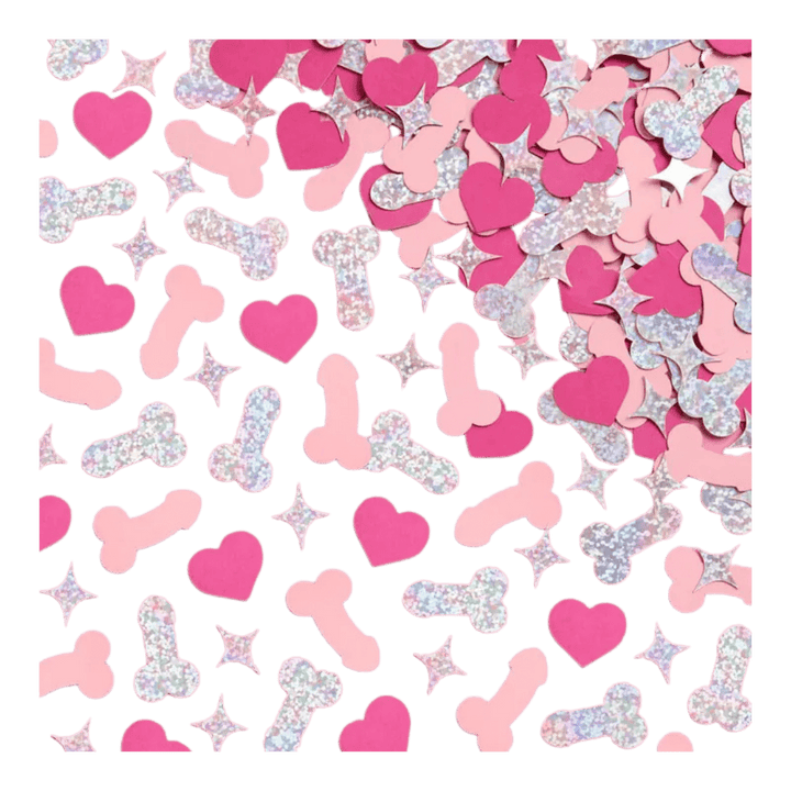 Pink and Iridescent Penis Confetti Party Popper