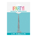 Silver balloon tail metallic tassel decor for celebrations from Parte Haus party supply store in Bethesda MD