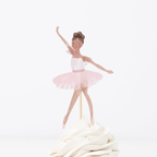 Pink ballerina cupcake topper dancing theme from Parte Haus party supply store in Bethesda Maryland