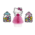 Pink Hello Kitty table centerpiece with candy theme from Parte Haus party supply store in Bethesda MD