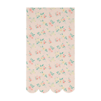 Pink floral napkin with scalloped edge spring garden theme from Parte Haus party supply store in Bethesda MD.