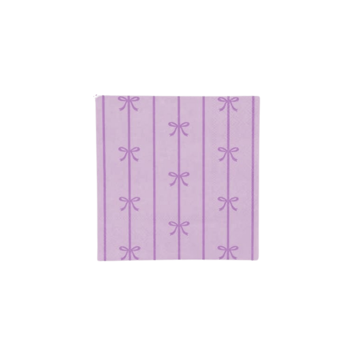 Lilac Signature Bow Cocktail Napkins