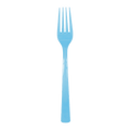 Light blue plastic fork single use utensil from Parte Haus party supply store in Bethesda Maryland