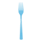 Light blue plastic fork single use utensil from Parte Haus party supply store in Bethesda Maryland