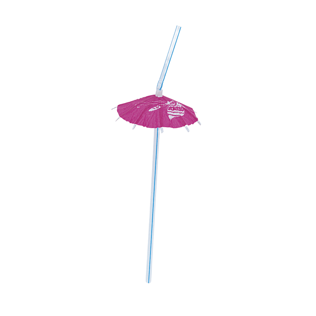 Pink umbrella straw drink accessory summer theme from Parte Haus party supply store in Bethesda MD
