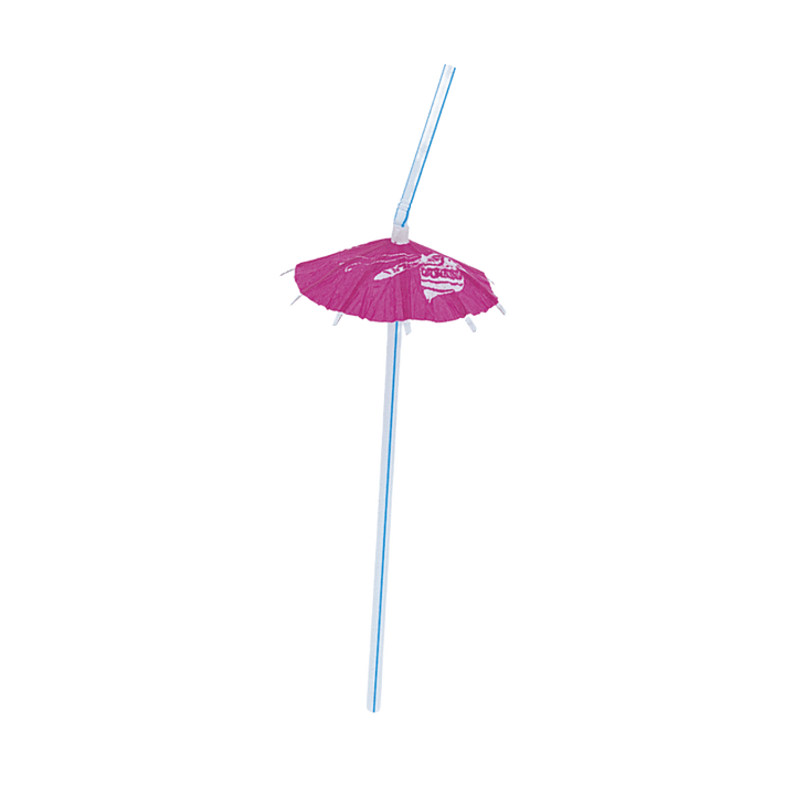 Pink umbrella straw drink accessory summer theme from Parte Haus party supply store in Bethesda MD