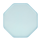Light blue octagon plate simple design for birthday from Parte Haus party supply store in Bethesda Maryland