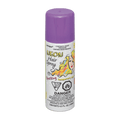 Purple neon hair spray can with illustrated woman for costume use from Parte Haus party supply store in Bethesda Maryland